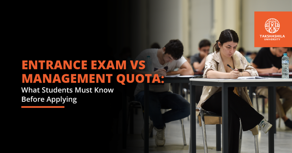 difference between entrance exam and management quota